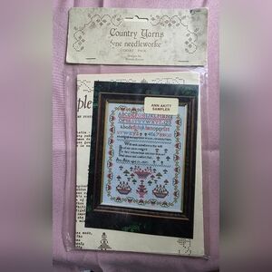 COUNTRY YARNS Sampler ANN AKITT FINE Needlework Craft Pack BRENDA KEYES DESIGN